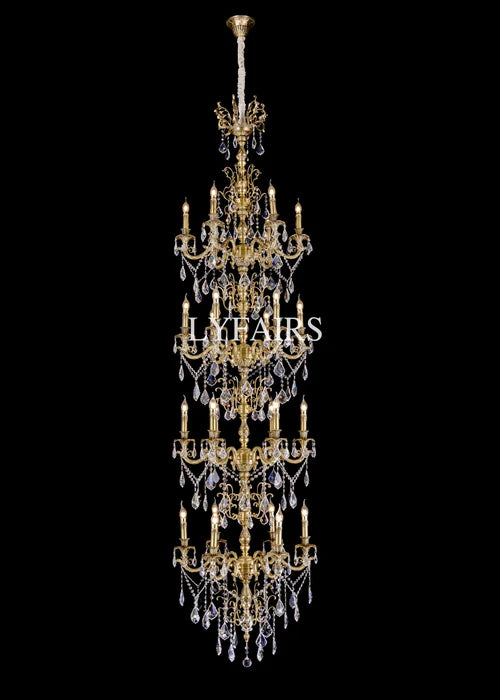 Baroque Revival Unique Patterned Antique Brass Chandelier Series
