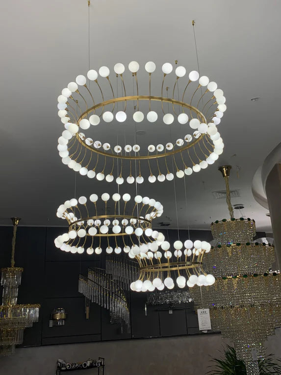 Lampada a forma di uovo in stile moderno con finitura dorata per soggiorno/sala da pranzo/camera da letto