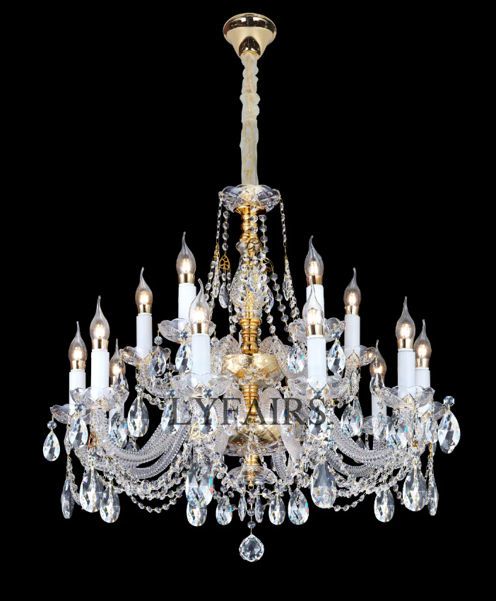 Luxury Classic 2/3 Tier Candle Light Grand Palace Crystal Chandelier