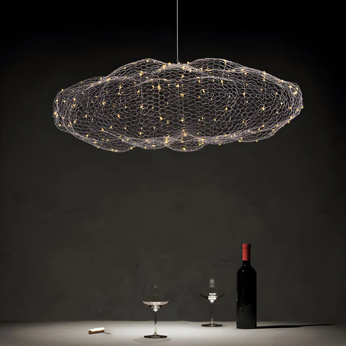 Suspension moderne en maille nuage flottant