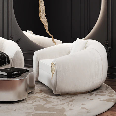 Modern Luxury Gold Waterdrop Armchair