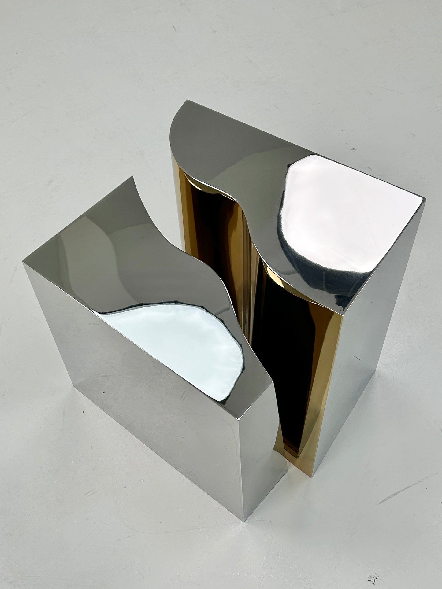 Luxury Crackle Column Side Table