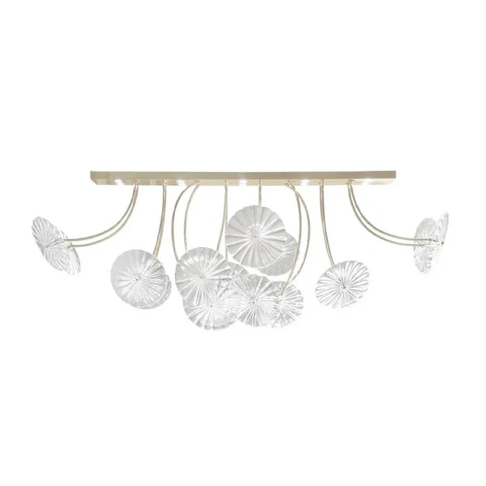 Suspension Lotus en verre moderne et créative pour îlot de cuisine