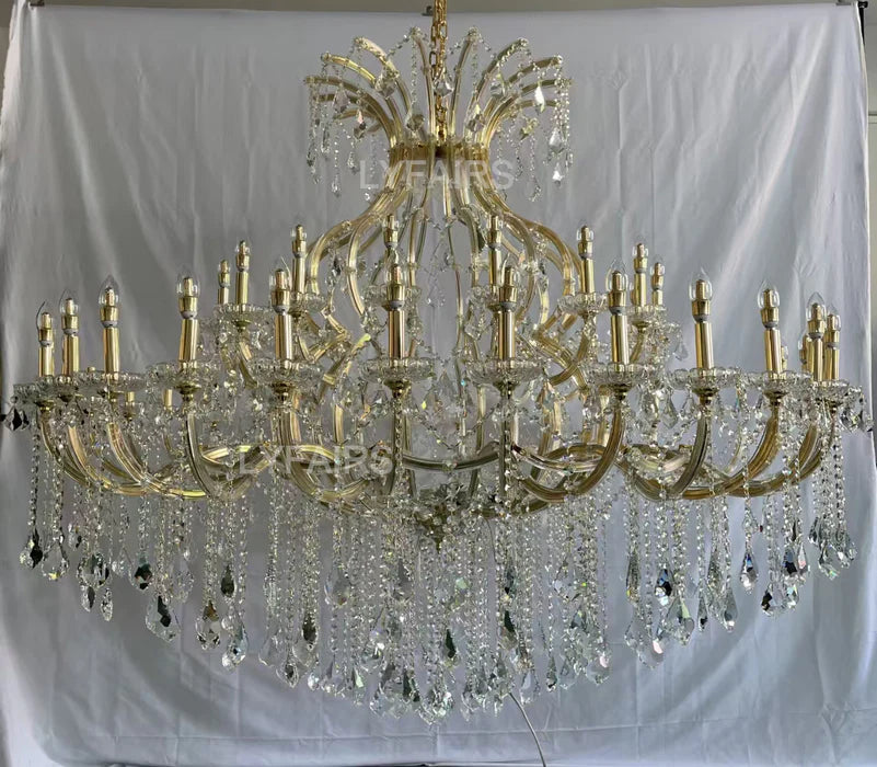 Lampadario di cristallo classico tradizionale per scale/ingresso/villa/soggiorno con soffitto alto
