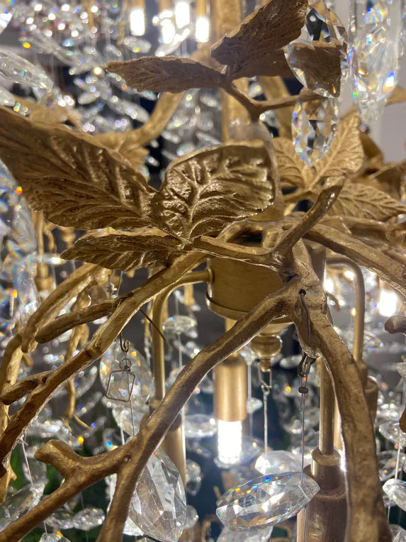 Lampadario di cristallo di lusso a forma di albero