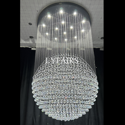 Lustre moderne en cristal en forme de goutte d'eau pour salon, escalier ou hall d'entrée