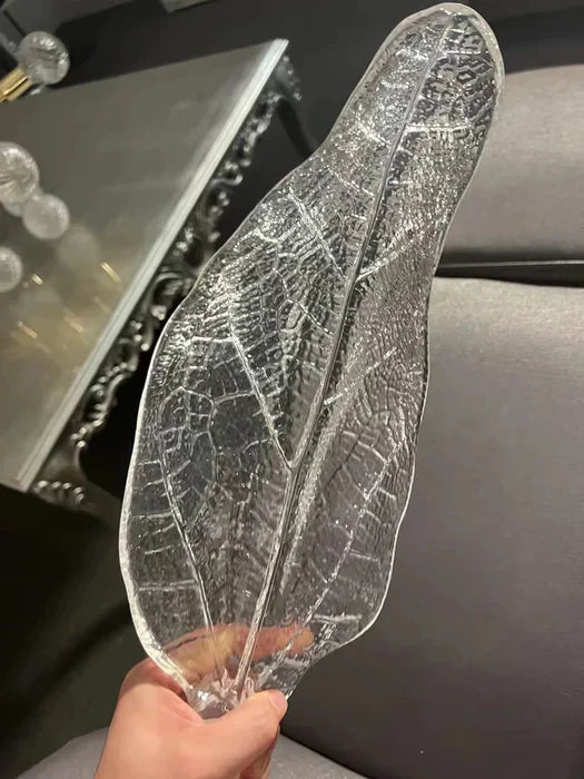 Applique murale créative en résine bionique avec feuilles