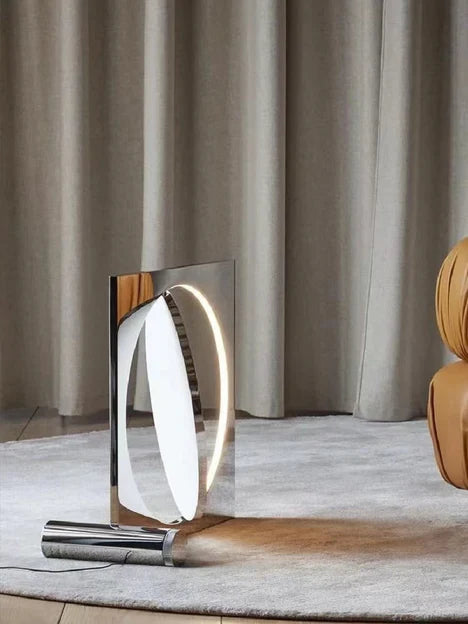 Nuove lampade da terra in acciaio inossidabile a forma di luna, in stile nordico, per soggiorno/camera da letto