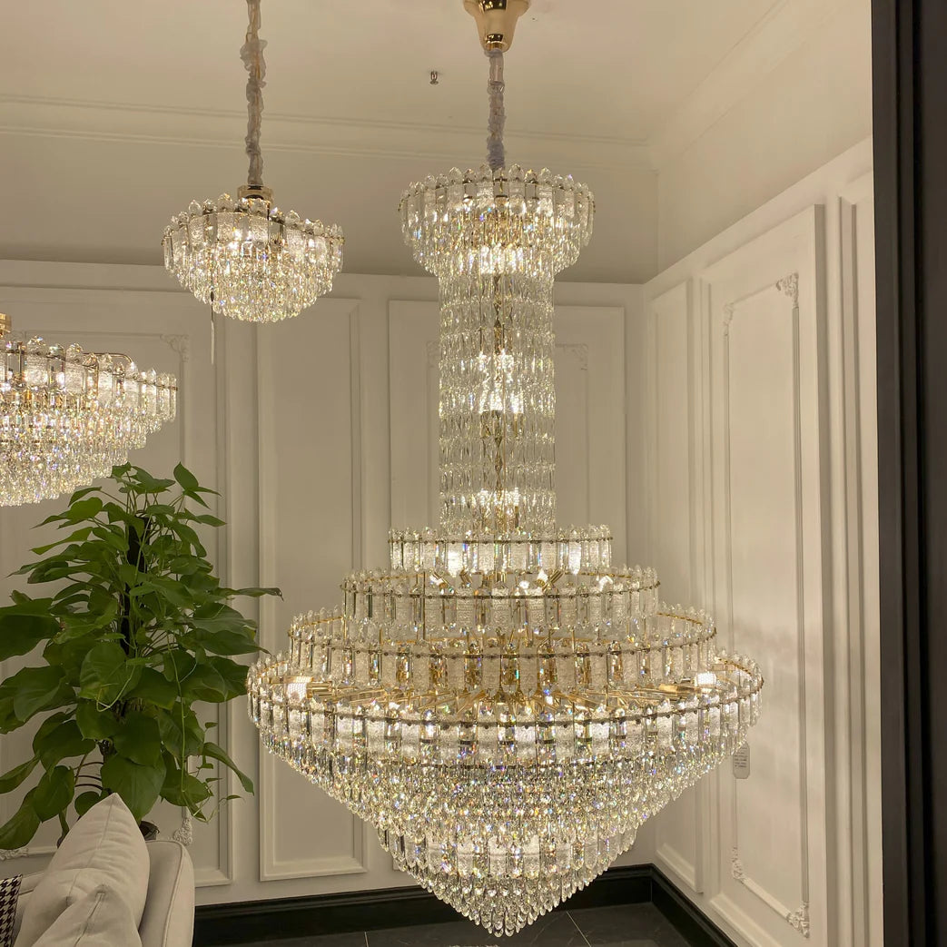 Luxury Extra Large Multi-tiered Crystal Chandelier for Staircase/Foyer ...