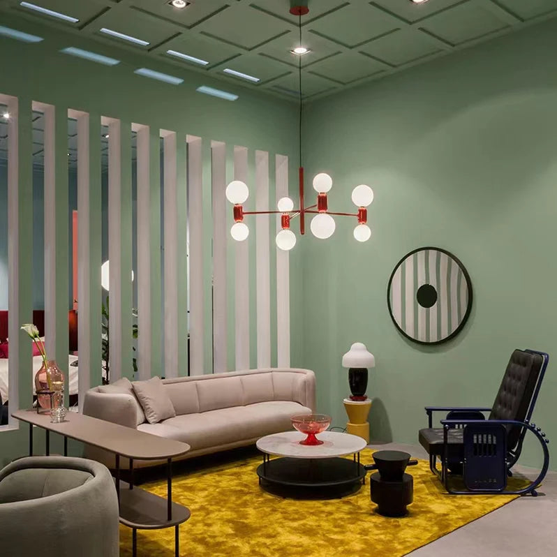 Lampadario minimalista multi-lampada di design per soggiorno/sala da pranzo