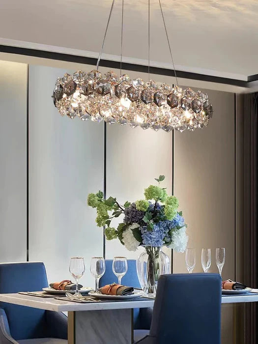 Lustre luxueux en forme de pétales de fleurs, idéal pour un salon, une salle à manger ou une chambre à coucher