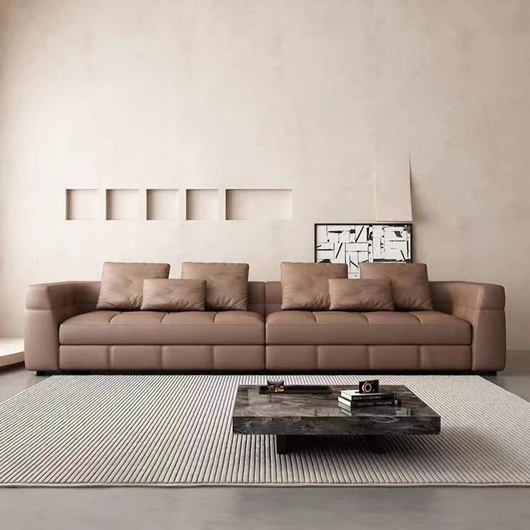 Divano in pelle Blazer Straight Row per soggiorno