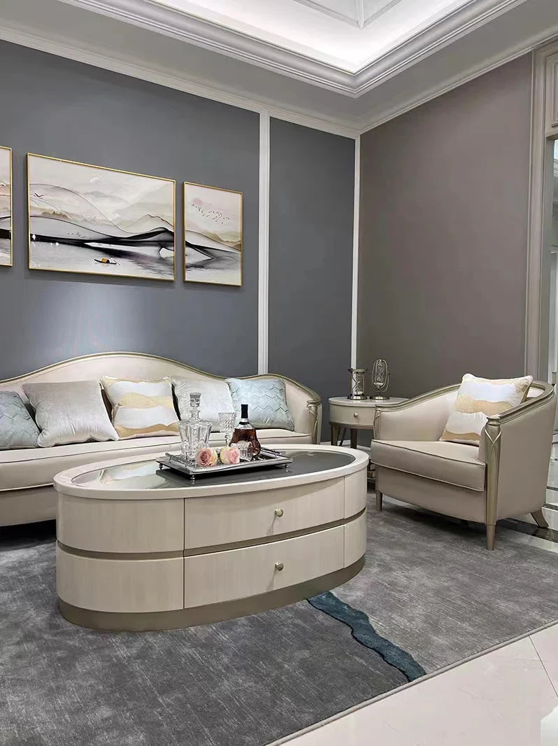 Divano in pelle di lusso dalla forma irregolare