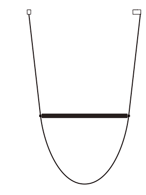 Designer U-shaped Belt Lamp LED Glass Tube Chandelier