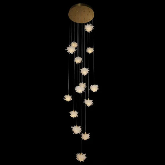 Lampadario di cristallo galleggiante di lusso per scale/atrio