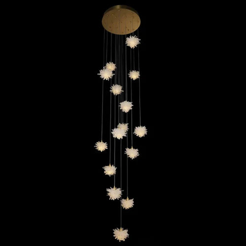 Lampadario di cristallo galleggiante di lusso per scale/atrio