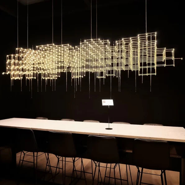 Lustre Spoutnik géométrique moderne