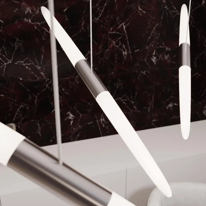 Lustre flottant moderne en acrylique pour plafond haut