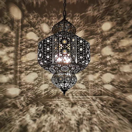 Lampadario a sospensione in ferro dal design retrò e decorativo, per sala da pranzo/soggiorno/camera da letto/ristorante/caffetteria.