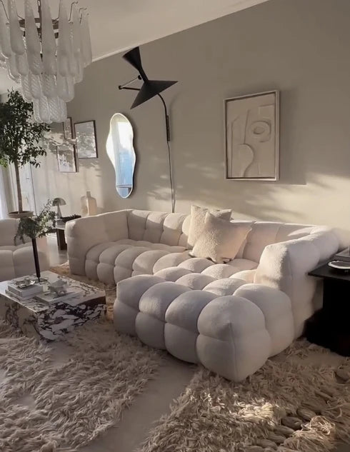 Nordic Marshmallow Bread Fabric Sofa
