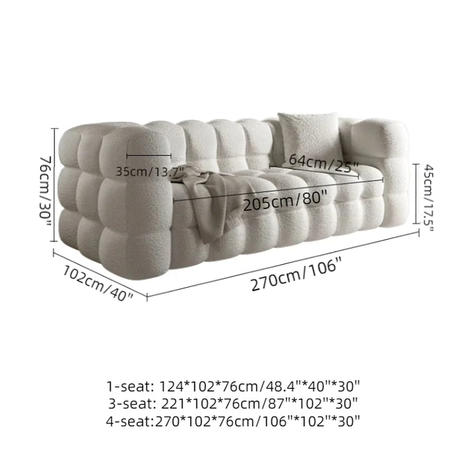Nordic Marshmallow Bread Fabric Sofa