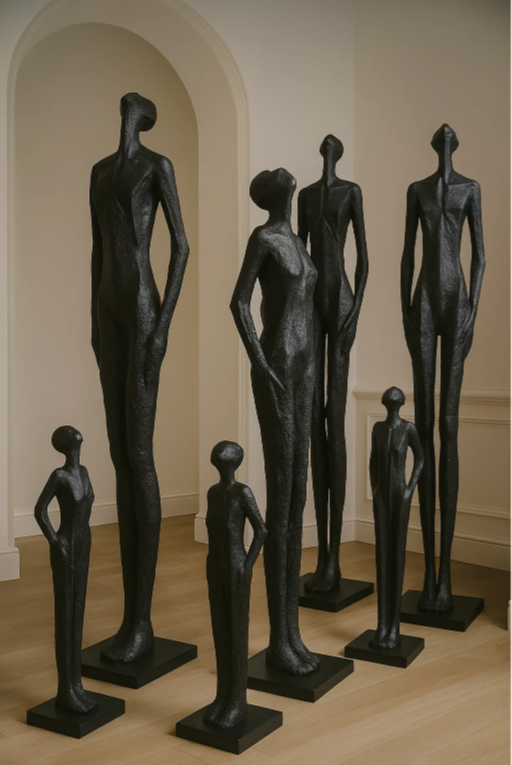 Abstract Upward-Looking Human Sculpture