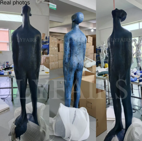 Blue/Black Man Art Sculpture