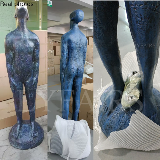 Blue/Black Man Art Sculpture