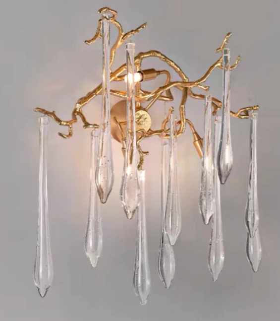 Lampadario in stile francese con gocce di cristallo, finitura rame oro moderno, lampadario da soffitto per sala da pranzo