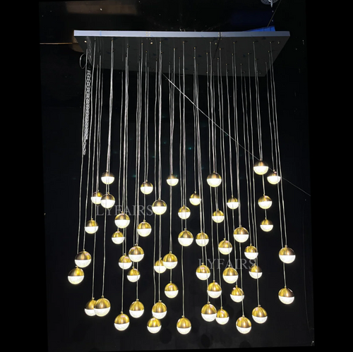 Minimalist Floating Acrylic Ball Chandelier