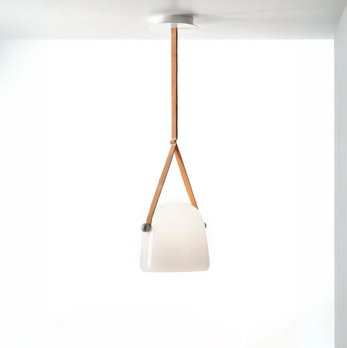 Modern White/Smoky Gray/Clear Glass Pendant