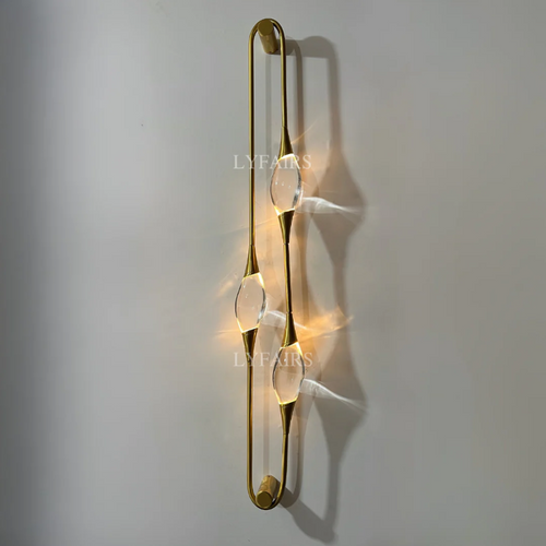 Modern Oval Inlay Crystal Wall Lamp