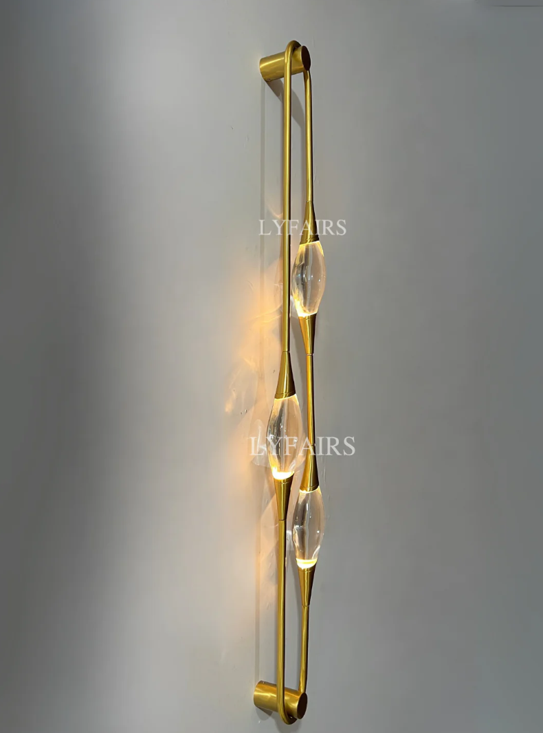 Modern Oval Inlay Crystal Wall Lamp