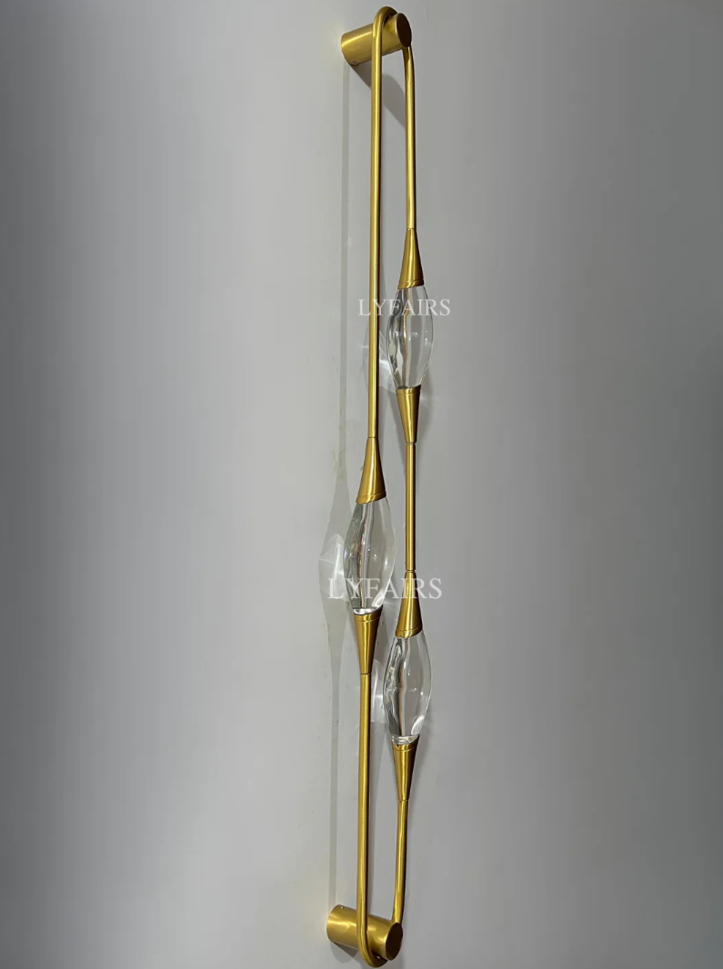 Modern Oval Inlay Crystal Wall Lamp
