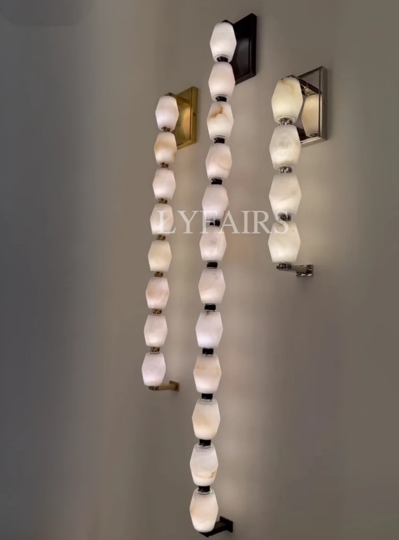 Modern Alabaster Necklace Wall Lamp