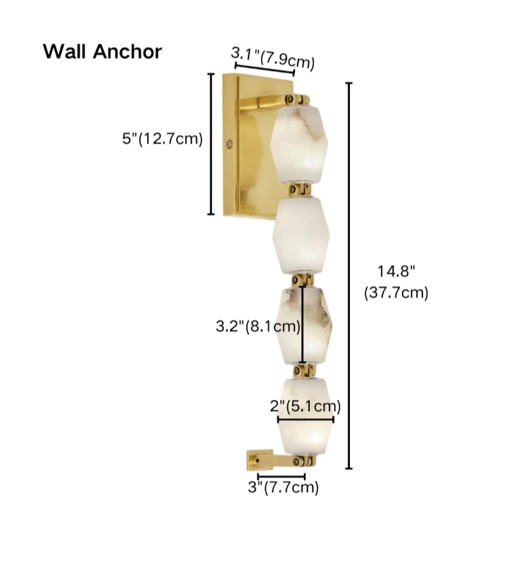 Modern Alabaster Necklace Wall Lamp