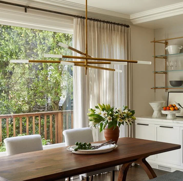 Minimalist 8/10 Light Articulating Chandelier in Brass/Polished Chrome/Bronze Finish