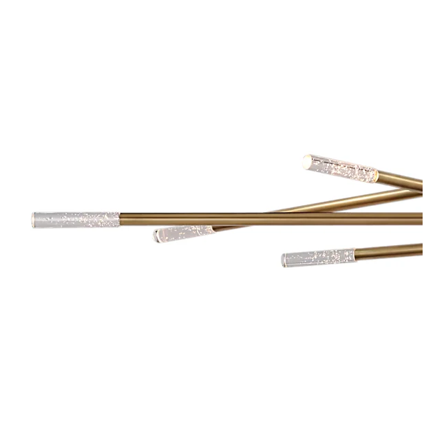 Minimalist 8/10 Light Articulating Chandelier in Brass/Polished Chrome/Bronze Finish
