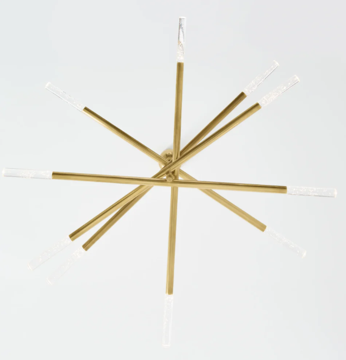 Minimalist 8/10 Light Articulating Chandelier in Brass/Polished Chrome/Bronze Finish
