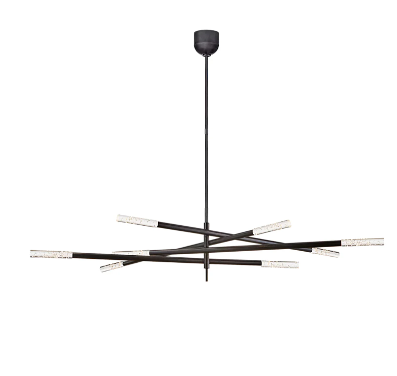 Minimalist 8/10 Light Articulating Chandelier in Brass/Polished Chrome/Bronze Finish
