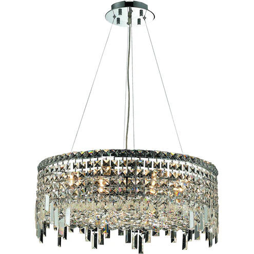 Lustre de luxe en cristal chromé rectangulaire/rond pour salon/salle à manger