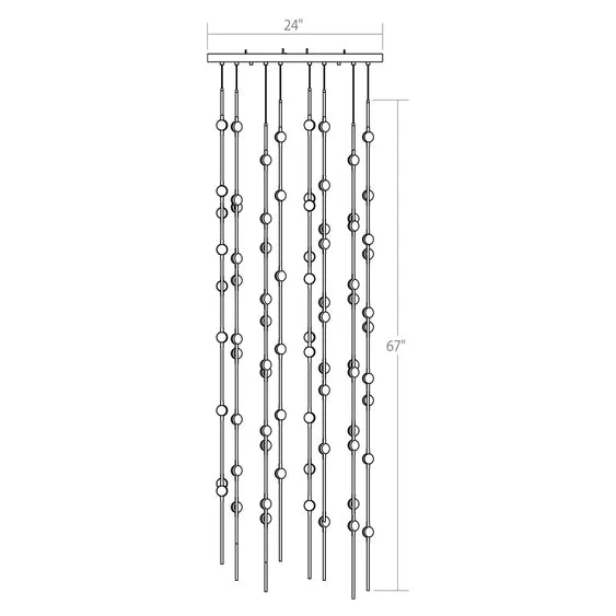 Lampadario Art Design Creative Constellation per atrio/scala/spazio con soffitto alto