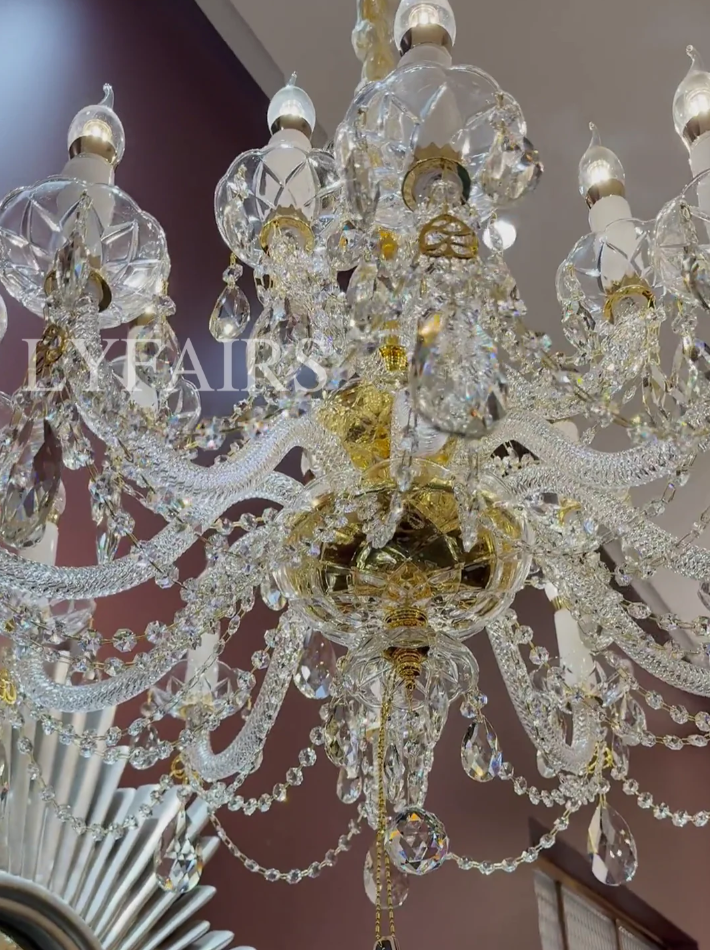Luxury Classic 2/3 Tier Candle Light Grand Palace Crystal Chandelier
