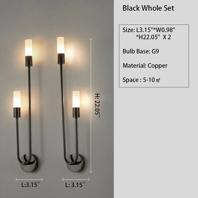 Applique murale LED au design minimaliste pour salon, couloir