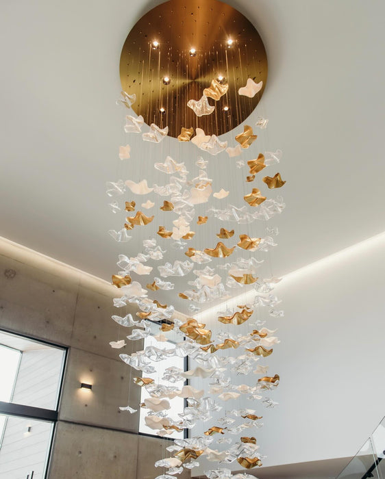 Modern Floating Starfish Glass Chandelier for High Ceiling /Hotel/Restaurant