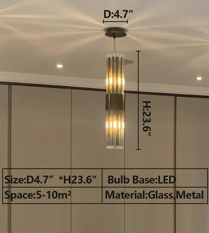 Lampadario rettangolare Lucian Tubes