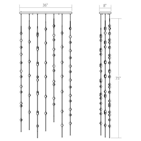 Lampadario Art Design Creative Constellation per atrio/scala/spazio con soffitto alto