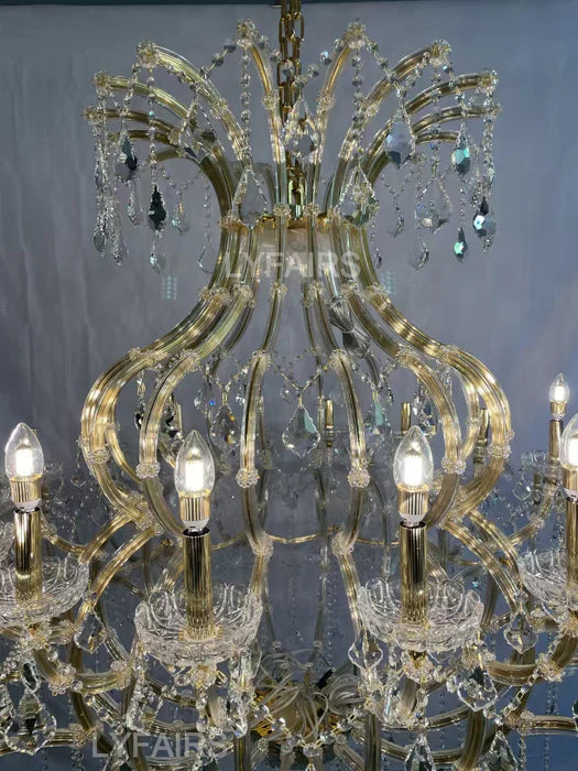 Lampadario di cristallo classico tradizionale per scale/ingresso/villa/soggiorno con soffitto alto