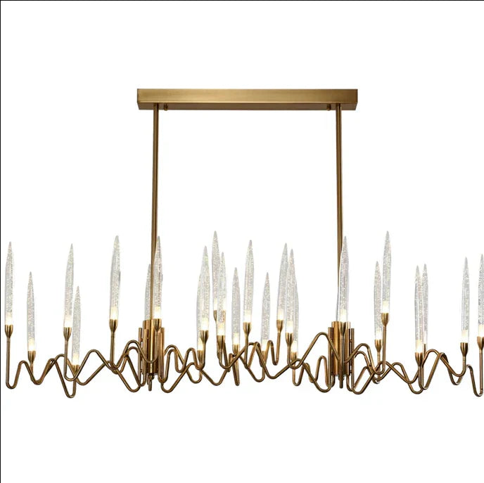 Lustre en cristal style chandelier du milieu du siècle pour salle à manger