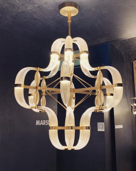 Lustre en verre d'art moderne pour salon/salle à manger/îlot de cuisine/chambre